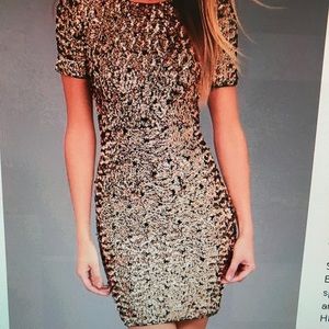 Gold sequins dress